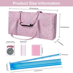 TIASUSAN American Mahjong Game Set, 166 18 inches x 5 x 3 inches, Pink
