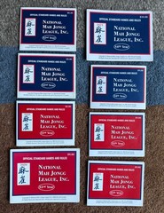8 National Mah Jongg League Standard Hands And Rules Cards 2019 – 2022 (2 each)