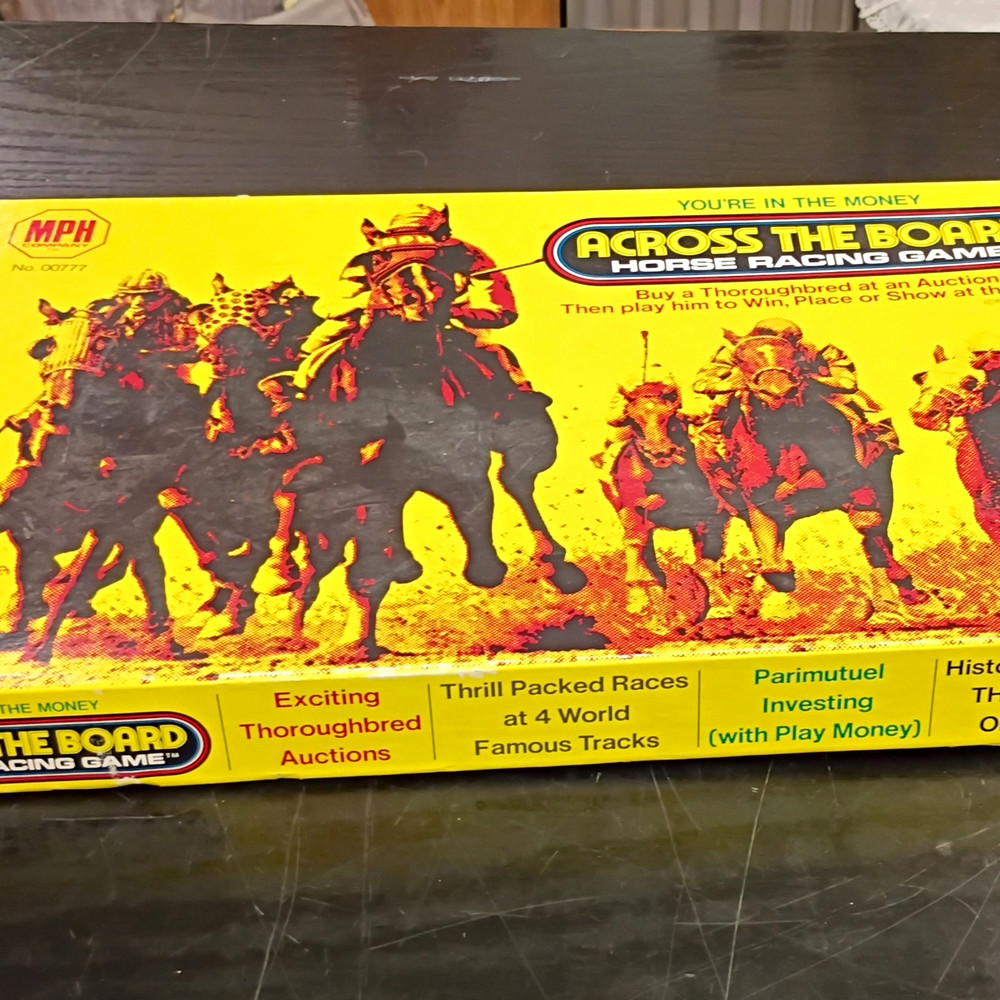 MPH Across the Board Horse Racing Board Game Complete, 2+ Players, Ages 8+, 0077