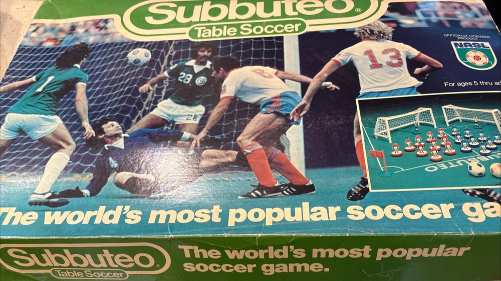 Subbuteo Table Soccer Club Edition Board Game Jokari 1981 Box Worn Contents VG