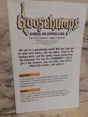 Vintage 1995 GOOSEBUMPS SHRIEKS & SPIDERS Board Card Game