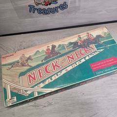 Schylling Neck and Neck Steeplechase Horse Racing Game 2003 with 2 Horses EUC