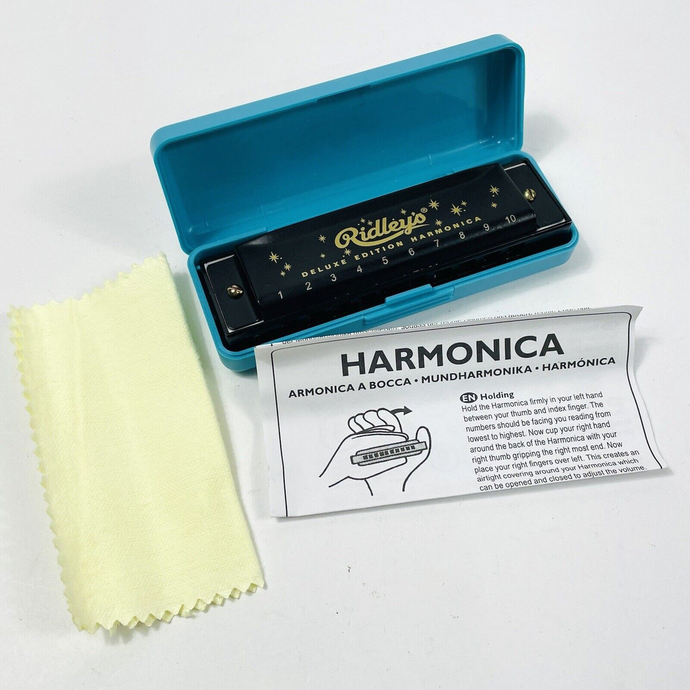 Ridley’s Deluxe Edition Harmonica with Case, Song Sheet and Instructions