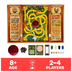 Jumanji the Game Real Wooden Box Edition of the Classic Adventure Board Game