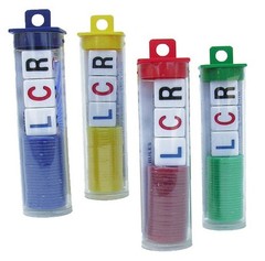 LCR Left Center Right Dice Game – 4 Sets Assorted Colors – Fun Family Party Game
