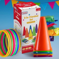 Multicolored 3-in-1 Yard Game Set for Kids & Family Outdoor Indoor Play