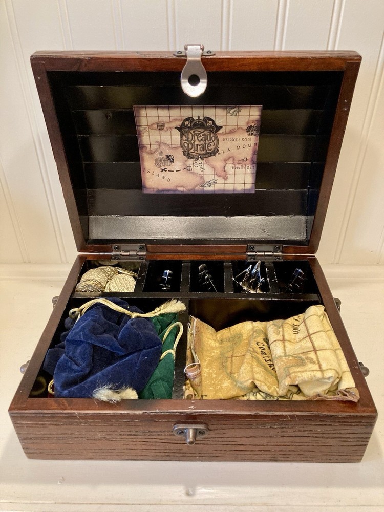 Dread Pirate Old Century Wooden Treasure Chest Version Game 2002
