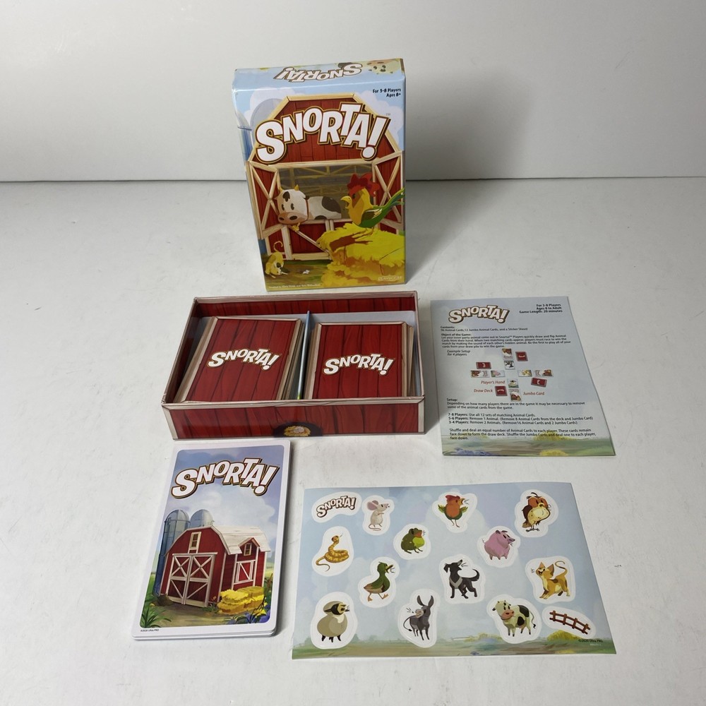Snorta! Card Game By Playroom-2020 Edition- Family Game Night- Animals-COMPLETE