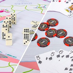 American Mahjong Mat(33″x33″) with Black Carrying Bag&Dice,Anti-Slip, Noise-R…