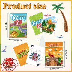 Etyishe Card Game 2 Decks Crazy 8s War Kids Adults