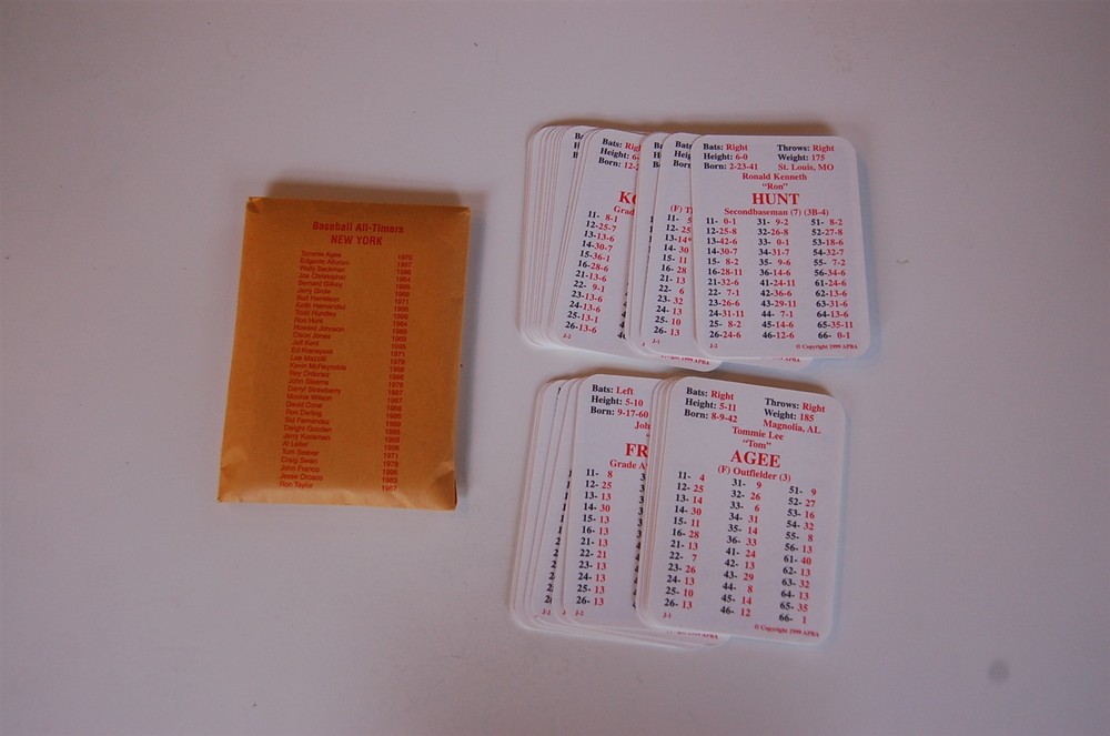 APBA Baseball All Timers New York Mets Set of 31 Cards