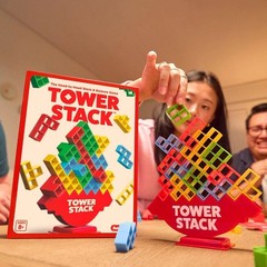 Tower Stack Game: Classic Creative Thinking Play for 2+ Players