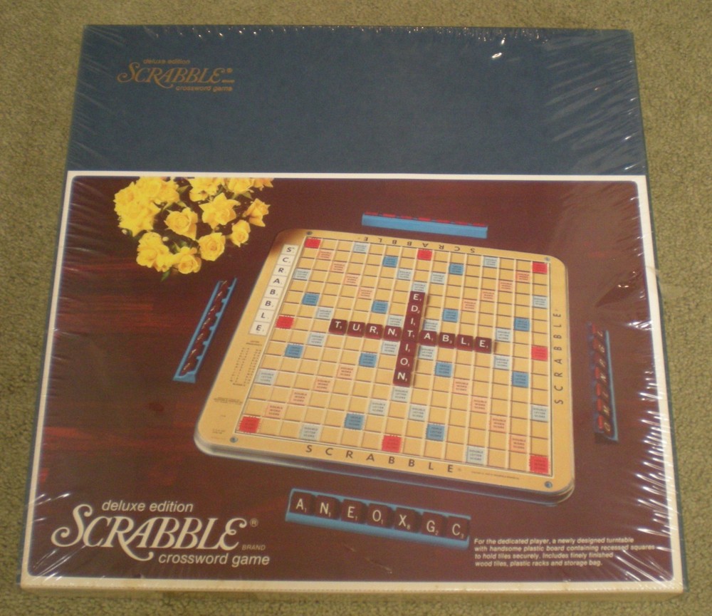 Scrabble Deluxe Edition 1970s Rotating Turntable Board Game No.71 Sealed 1977