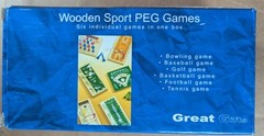 Wooden Sport PEG Games Six Games In One Box New Officemax