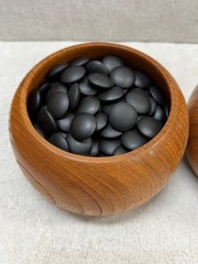Hyuga Clam Go Stones Size32 180pcs Nachiguro 180pcs & Go Bowls IGO Game Japan