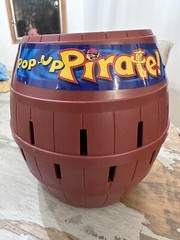 Tomy 1979 Super Pop-Up Pirate! Game-Replacement PARTS- 5.5×5.5” Brown Barre 24