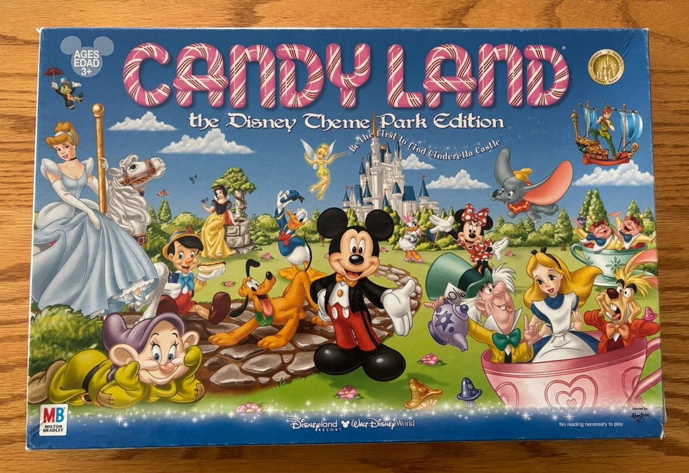 Candy Land Disney Theme Park Edition Board Game – Complete – VG