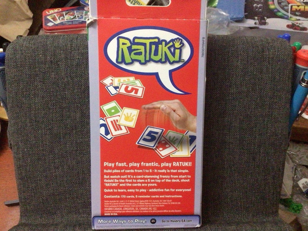 Ratuki Card Board Game Hasbro 2010 8+ Years 2-5 Players Opened Box