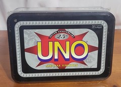 New 1997 UNO 25th Silver Anniversary Special Edition Game Collectible Tin Sealed