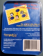 LCR® Left Center Right™ Dice Game – Blue Tin NEW SEALED