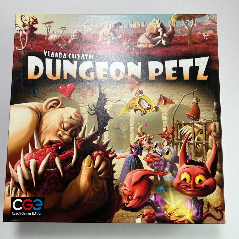 DUNGEON PETZ BOARD GAME Complete Czech Games Edition Some Stickers Used