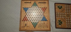 3 Vintage Chinese Checker Boards & 2 Solid Oak Boards