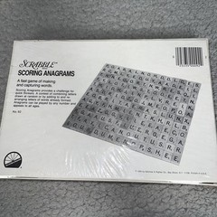 VTG Scrabble Scoring Anagrams & Crossword/Domino Retro Board Game Wood Tile 1975