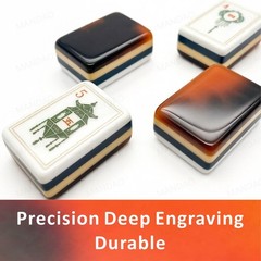 Tortoiseshell 4Layer Mahjong Tiles – American Set 160 Tiles – Beautiful!