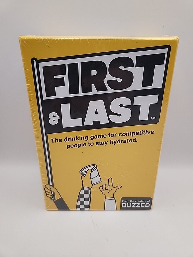 First & Last Drinking Card Board Game Hunch Studios 2021 Buzzed FL455 New Sealed