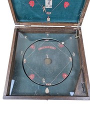 Vintage Japanese Skill Baseball Game 1930s Wooden Tabletop Pitch Bat Pinball