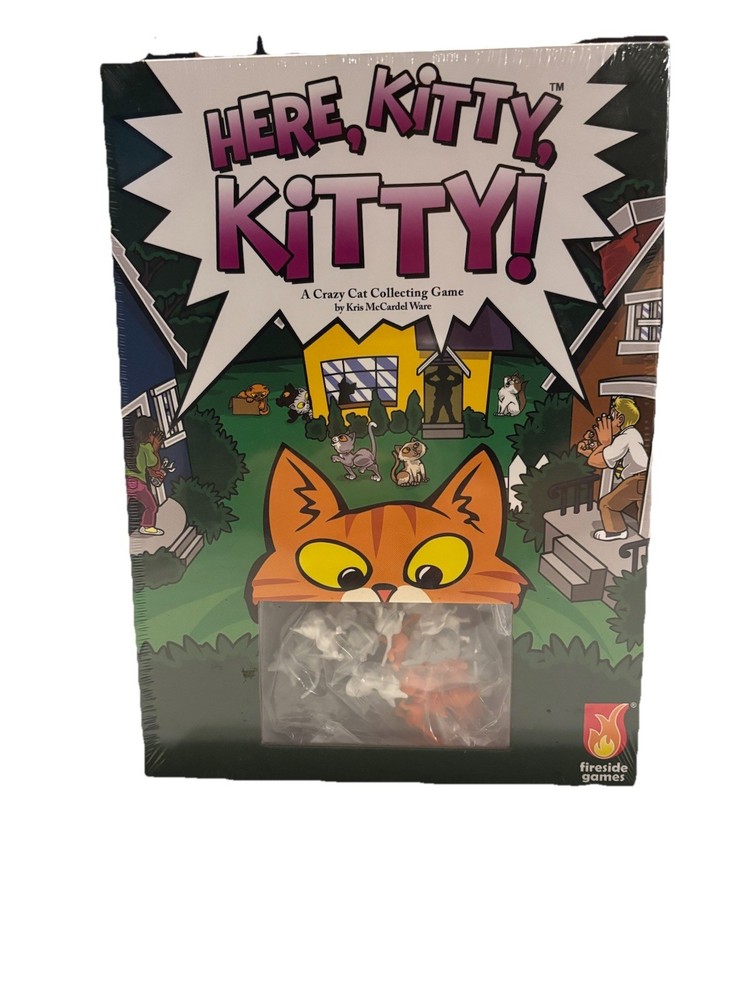 Fireside Games Here, Kitty, Kitty! Complete Board Game, Animals, 3+ Players