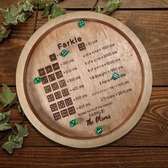 Farkle Dice Tray, Farkle Classic Dice Game with Tray and 2 Sets of 6 Pearl Di…