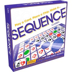 SEQUENCE- Original SEQUENCE Game with Folding Board, Cards and Chips by Jax ( Pa