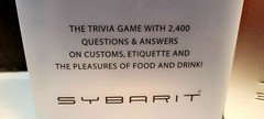 Sybarit Trivia Board Game Food And Drink After Dinner Party Game – Rare