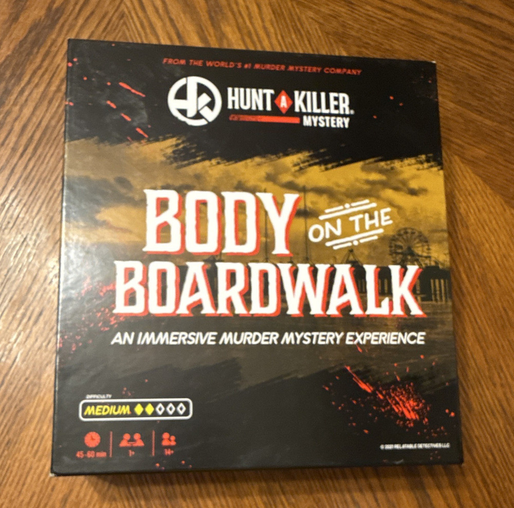 Hunt A Killer Body on the Boardwalk Immersive Murder Mystery Game 1+ 17+