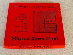 MAGNETIC SQUARE PUZZLE GAME (1961 Drueke) — Vintage — Complete in Box
