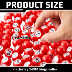 Raffle Bingo Ball Set – Numbered with Easy Read Window, Mini Plastic Balls for G