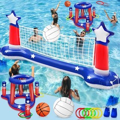 4th of July Pool Games Set Inflatable Water Sport Toys Patriotic 3-in-1 Large