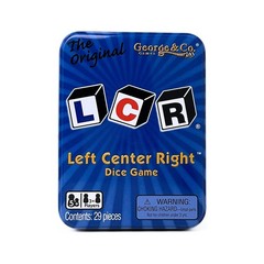 George & Company Llc Lcr Left Center Right Dice Game – Blue Tin Geo0119-1