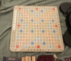 Milton Bradley 4034 Scrabble Deluxe Edition Board Game 1989 Complete Used Clean
