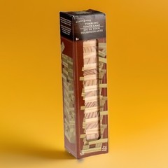 🎲Lot of 2 Mini Wooden Tumbling Stacking Tower Blocks Board Game Family Fun New