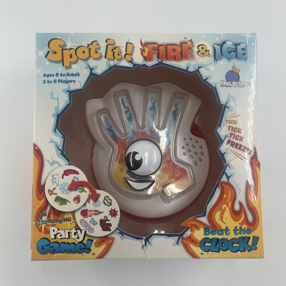Spot It Fire & Ice Family Card Game Sounds Family Game Night Ages 8 to Adult NEW