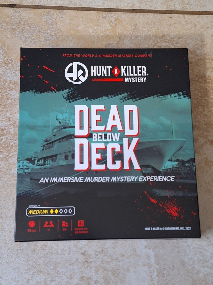 Hunt A Killer Dead Below Deck Murder Mystery Board Game Complete Used Once