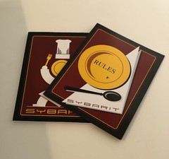 Sybarit Dinner Party Game by Fundex 2008 Ed – Etiquette Food and Drink Trivia