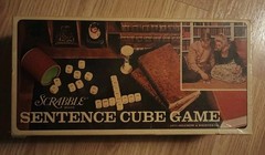 Vintage Scrabble Sentence Cube Game 1971 Selchow Righter Complete Word Dice Vtg