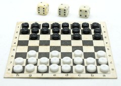 Ukraine Ukrainian USSR Mini Pocket Travel Magnetic Chess Checkers DOMINO GOOD