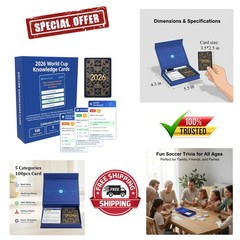 2026 World Cup Soccer Trivia Cards – Engage Family & Friends with 100 Questions