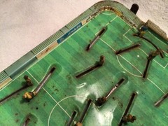 Vtg. Tin Litho Tabletop Olympic Soccer Football Game by Technofix 1960s HTF Toy
