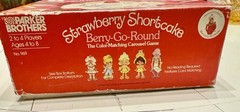 Vintage 1981 Strawberry Shortcake Berry Go Round Game Parker Brothers Incomplete