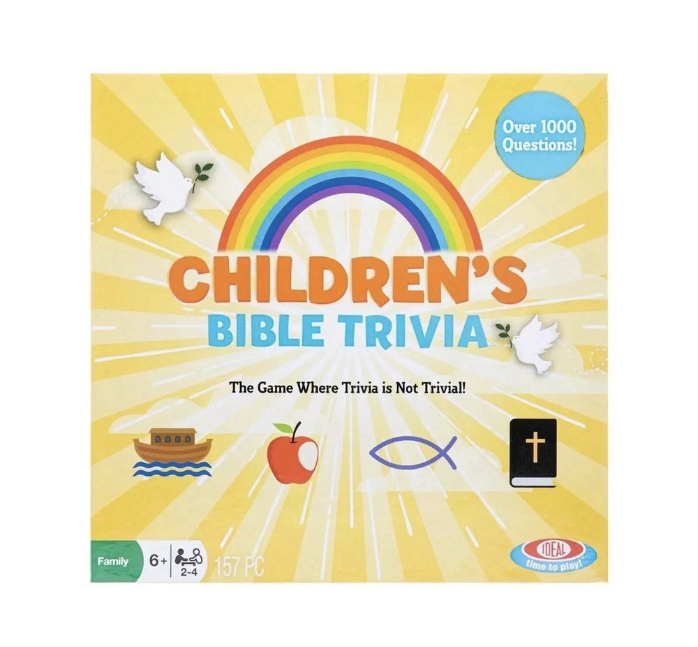Children’s Bible Trivia Board Game Ideal 2018, Over 1000 Questions, NIB, Sealed